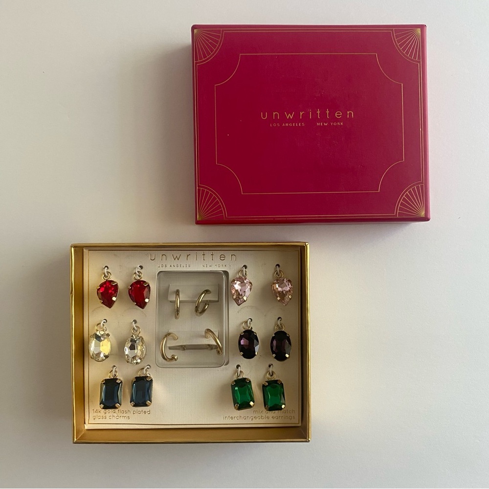 Unwritten Interchangeable Earring Set in 14K Gold Flash-Plated